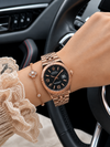 Roleex Women Sky Dweller Date Only Rosegold Black Dial