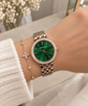 Michael l Kors Darci Square Diamond Two Tone Rosegold White