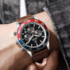 Tommy Hillfiger Chronograph Brown Belt Black Dial