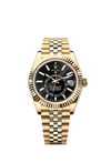 Roleex Mens Sky Dweller Date Gold Black Quality