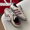 Adidass Samba OG Putty Grey Maroon Womens 1226