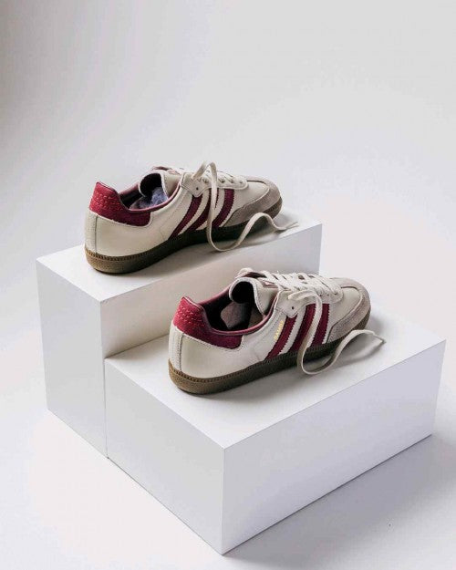 Adidass Samba OG Putty Grey Maroon Womens 1226