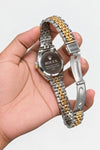 Roleex women Date Only Gold Two Tone Green Dial