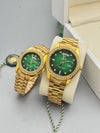Rolex_Couple_Oyster_Perpetual_Day_Date_Gold_Green