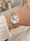 Michael l Kors Darci Square Diamond Rosegold White
