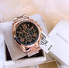 Michael l Kors Bradshaw MK5854 Rosegold Black Dial