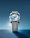 Roleex Mens Oyster Day Date Sky Blue Heavy Quality