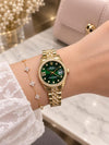 Roleex women Date Only Gold Green Dial