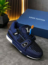 Louiiss Vuitton LV Trainer Sneakers Marine Navy Blue 6192