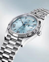 Roleex Mens Oyster Day Date Sky Blue Heavy Quality