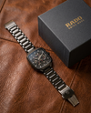 Radd_o True Square Automatic Open Heart Full Black & dimond