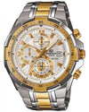 Edifice Casio 100M Chronograph Gold White