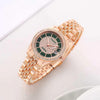 Rolee_x Ladies Crystal Date Just Quartz Rose-Gold Green