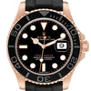 Role_x Yatch Master Rose Gold Oysterflex Black Mint Mens Watch Luxury Edition Premium Quality femstore.co.in