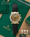 Ro*ex Eye Of The Tiger RoseGold Dial Silicon Belt Edition Premium Quality Luxury Watch femstore.co.in