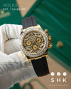 Ro*ex Eye Of The Tiger RoseGold Dial Silicon Belt Edition Premium Quality Luxury Watch femstore.co.in