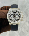 Ro*ex Eye Of The Tiger Silver Dial Silicon Belt Edition Premium Quality Luxury Watch femstore.co.in