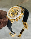 Ro*ex Eye Of The Tiger Gold Dial Silicon Belt Edition Premium Quality Luxury Watch femstore.co.in